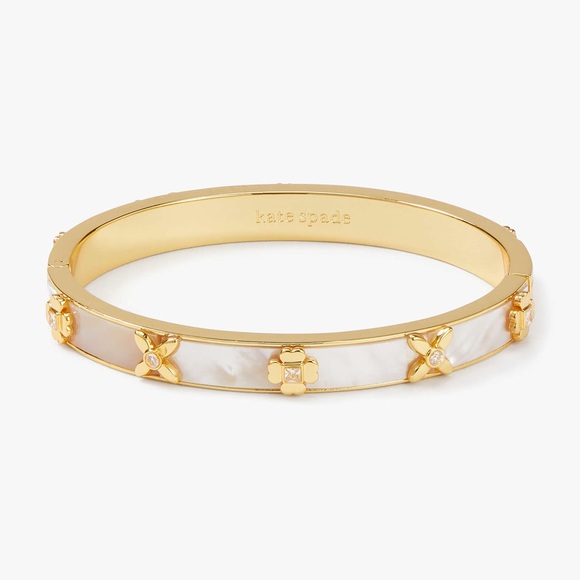 Kate Spade Gold and White Bangle NWT - Picture 2 of 13